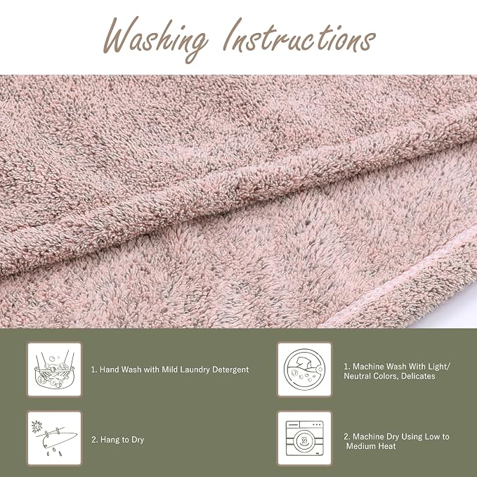 myHomeBody Hair Towel Wrap, Luxury Quick Drying Turban, Ultra Soft Absorbent - Image 6