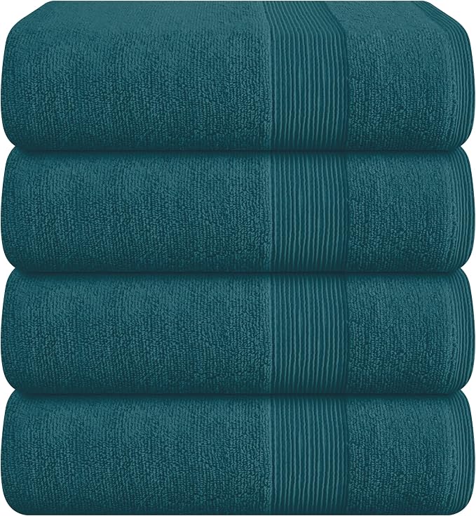 Belizzi Home 4 Pack Bath Towel Set 27x54, 100% Ring Spun Cotton, Ultra Soft by Unknown