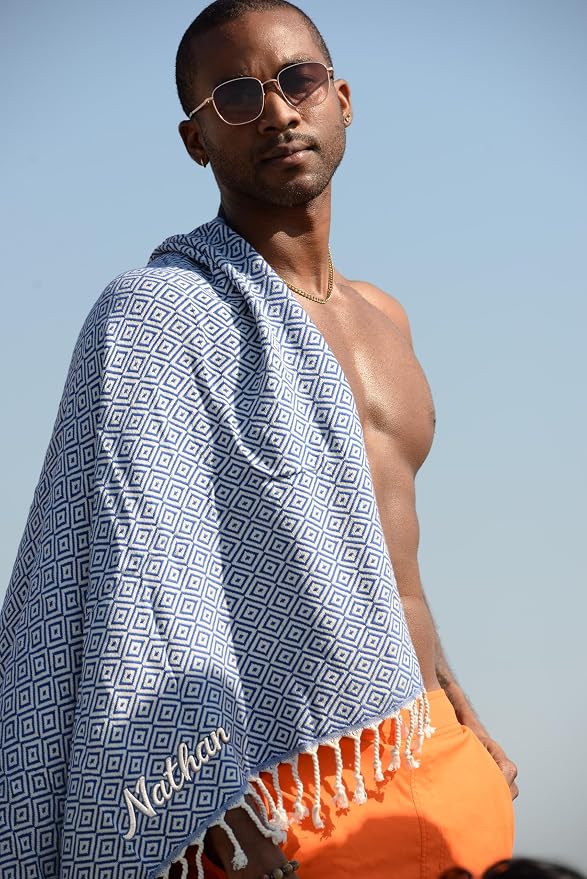Personalized Beach Towel | Cotton Beach Towels, Sand Free, Highly Absorbent - Image 3