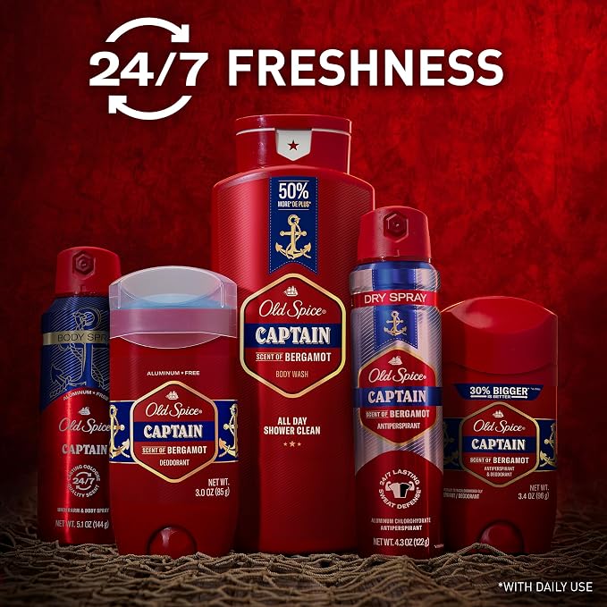 Old Spice Refreshing Body Wash for Men, 3X Defense, 24/7 Shower Fresh - Image 8