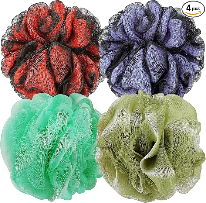 DadyMart Bath Shower Loofah Sponge 60g Bath Mesh Pouf Shower Ball Body Scrubber by DadyMart