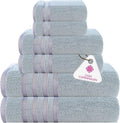 CASA COPENHAGEN Zero Twist 6Pcs 100% Egyptian Cotton Large Designer Towels Gift by CASACOPENHAGEN