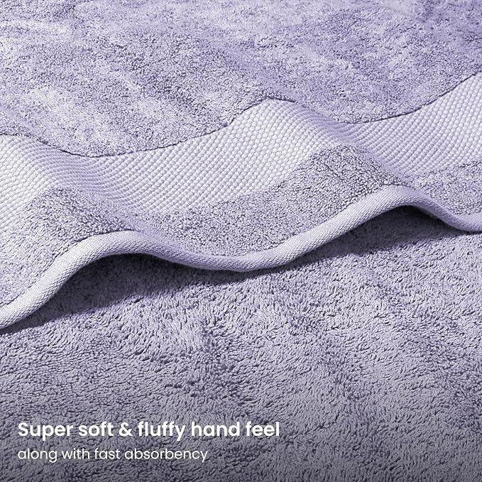 BIOWEAVES 100% Organic Cotton Bath Sheet Set of 2 | Soft Oversized Bath Towels - Image 3