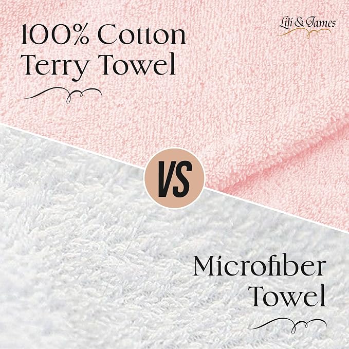 Lili&James 100% Cotton Hair Towel Wrap - Image 4