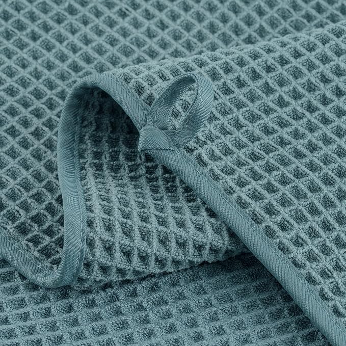 MICROFI New Microfiber Waffle Bath Towels, 2 Pieces, Fast Drying, Lint Free 430 - Image 3