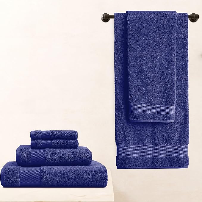 BIOWEAVES 100% Organic Cotton Bath Sheet Set of 2 | Soft Oversized Bath Towels - Image 6
