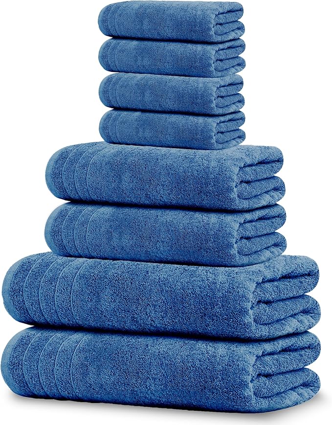 Tens Towels Pack of 8 Towels Set, 2 Extra Large Bath, 2 Hand, 4 Washcloths by TensTowels