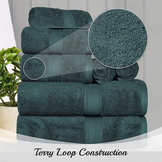 Superior Egyptian Cotton Pile 3 Piece Towel Set, Includes 1 Bath, 1 Hand - Image 3