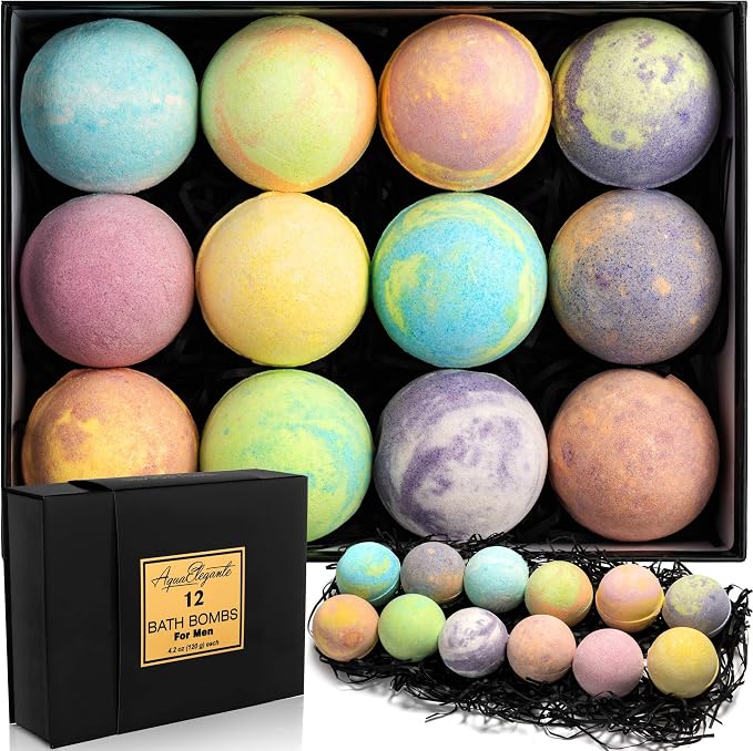 Luxury Bath Bombs for Men by AquaElegante