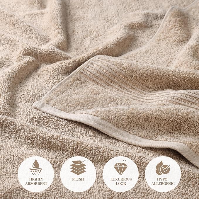 Superior Egyptian Cotton 6-Piece Towel Set, Bathroom Essentials, Towels - Image 8