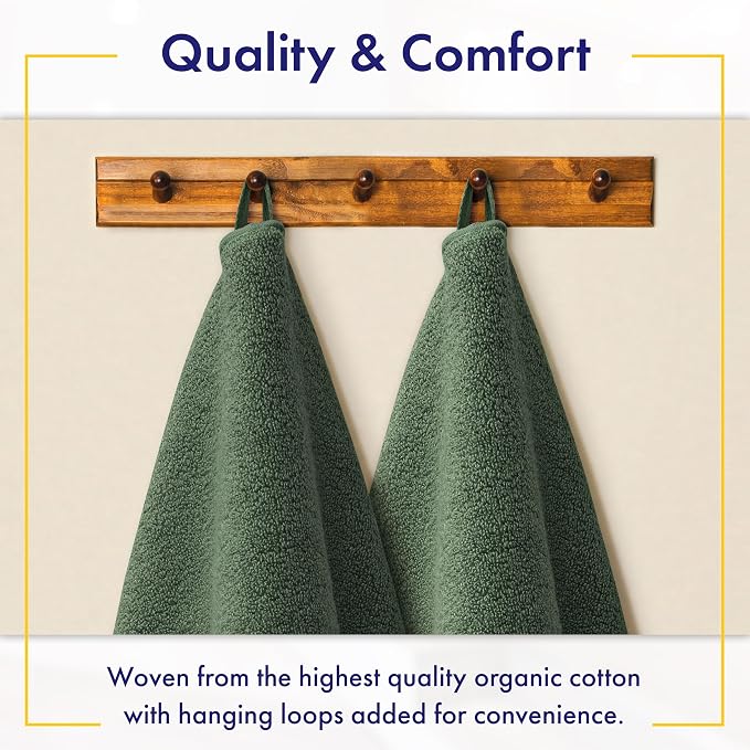 Alusa Home 100% Organic Zero-Twist Cotton Towels - Image 4