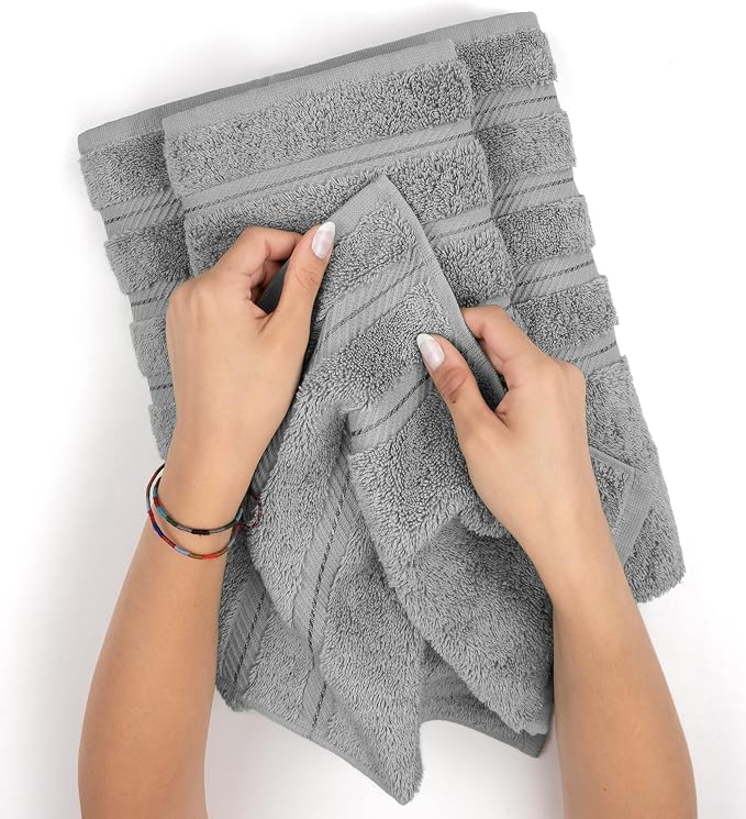 American Soft Linen Luxury 4 Piece Bath Towel Set, 600 GSM 100% Cotton Turkish - Image 5
