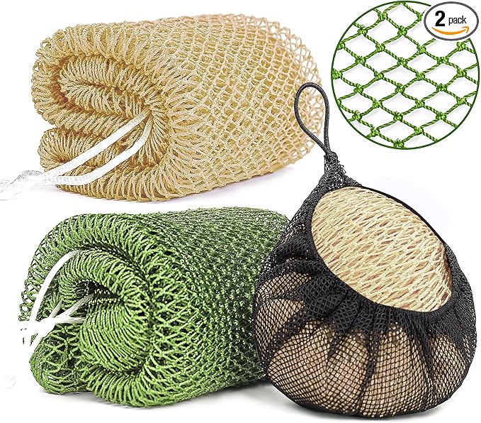 2 Pack African Net Sponge Exfoliating Body Scrubber Bath Sponge by Unknown