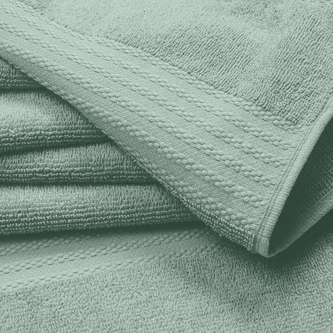GLAMBURG Ultra Soft 12-Piece Washcloths Set 13x13-100% Ringspun Cotton - Image 2