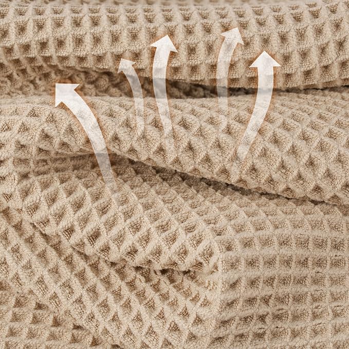 MICROFI New Microfiber Waffle Bath Towels, 2 Pieces, Fast Drying, Lint Free 430 - Image 2