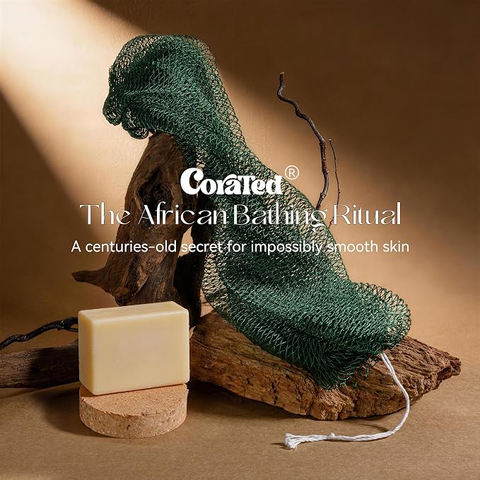 CORATED African Net Sponge Authentic, Shower Loofah Exfoliating Bath Sponge - Image 7