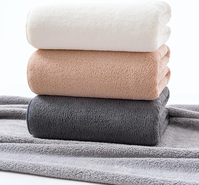 Lumimi Towels 4 Piece Soft Microfiber Bath Towel Set Salon Gym Yoga Travel - Image 8