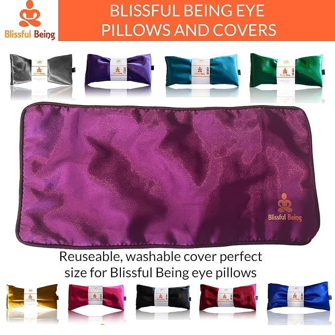 Lavender Eye Pillow | Hot or Cold Weighted Satin Eye Mask perfect - Image 4