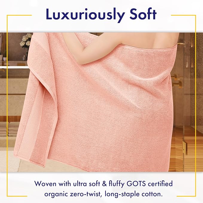 Alusa Home 100% Organic Luxury Bath Sheets - Image 2