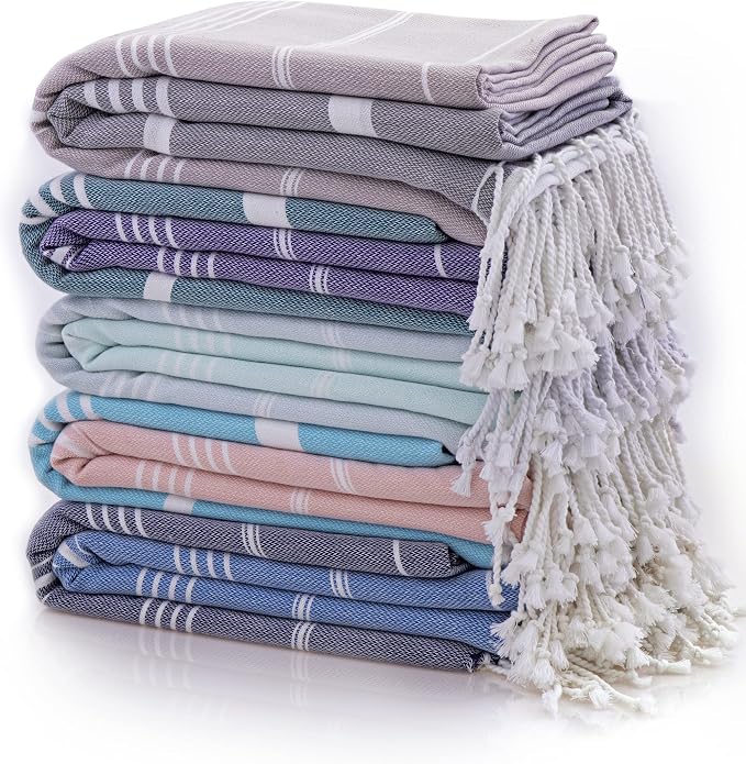 Beach Towel 100% Cotton Turkish Beach Towel Adult 38x70 Inch Pre-washed - Image 7