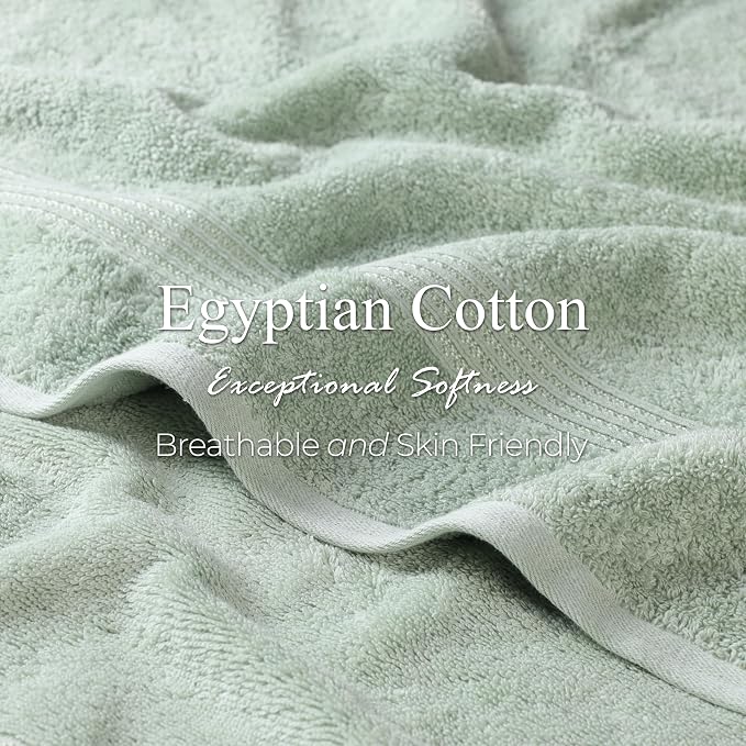 Superior Egyptian Cotton 9-Piece Towel Set, Guest Bath Decor Essentials - Image 7