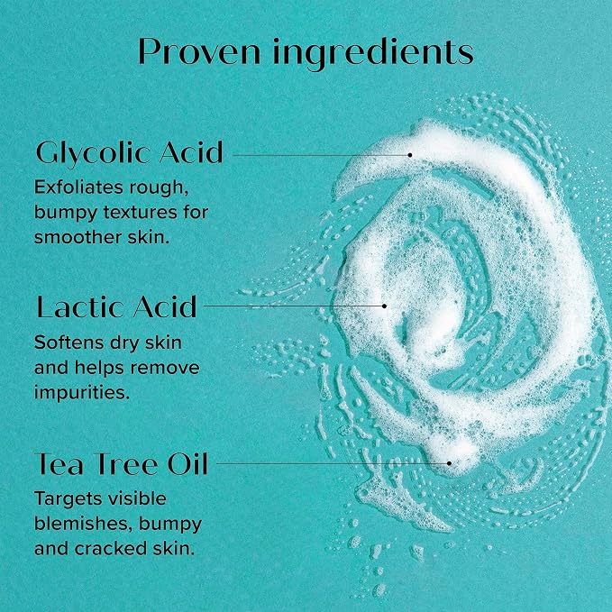 Medix 5.5 Exfoliating AHA Glycolic Acid Face & Body Wash Cleanser + Hyaluronic - Image 4
