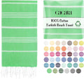 Cacala Lightweight and Thin Turkish Beach Towel 100% Cotton Sand-Free and by Cacala