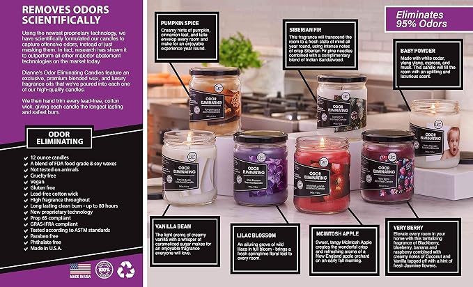 Pumpkin Spice Odor Eliminating Highly Fragranced Candle - Image 6