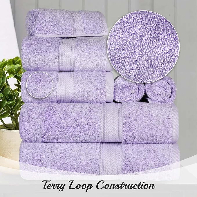Superior Egyptian Cotton Pile Bath Towel Set of 4, Ultra Soft Luxury Towels - Image 3
