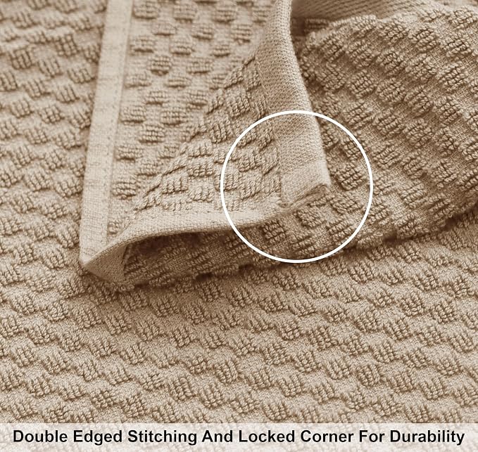 COTTON CRAFT Waffle 6 Piece Towel Set - Image 4