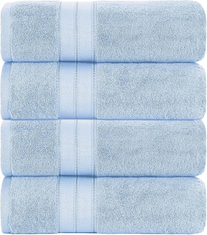 Modern Threads 4-Pack SpunLoft Bath Sheet White 35x68 - Image 2