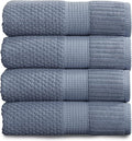 NY Loft 100% Cotton Bath Towel Set of 4 | Blue Towels | Oeko-TEX® Standard 100 by NYLoft