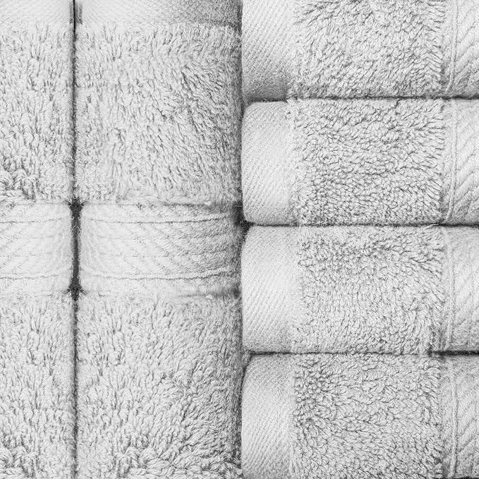 SUPERIOR Egyptian Cotton Pile Face Towel/Washcloth Set of 6, Ultra Soft Luxury - Image 4