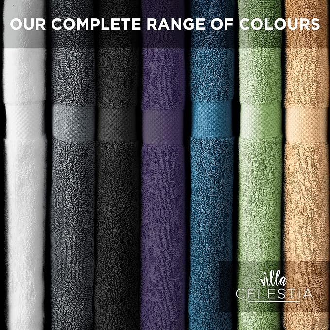 100% Combed Cotton Bathroom Towel Set of 8- 2 Bath Towels, 2 Hand Towels - Image 8