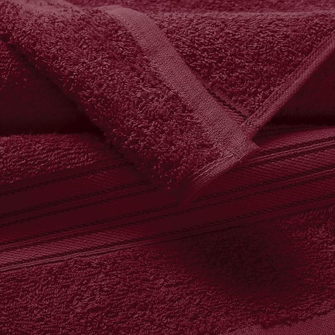 BOUTIQUO 100% Cotton 2 Pack Bath Towel Set 28x55, Eco-Friendly Large Bath Towels - Image 2