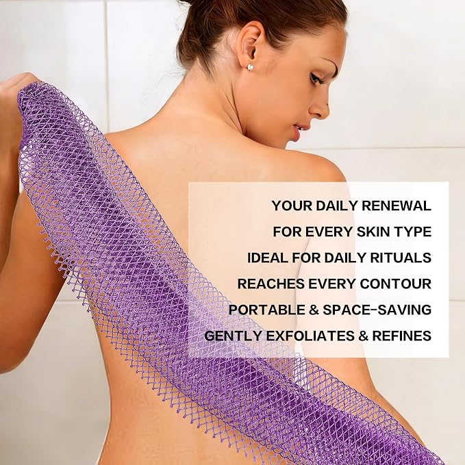 UJFQBH African Net Sponge Authentic 2-Pieces Exfoliating Body Scrubber - Image 5
