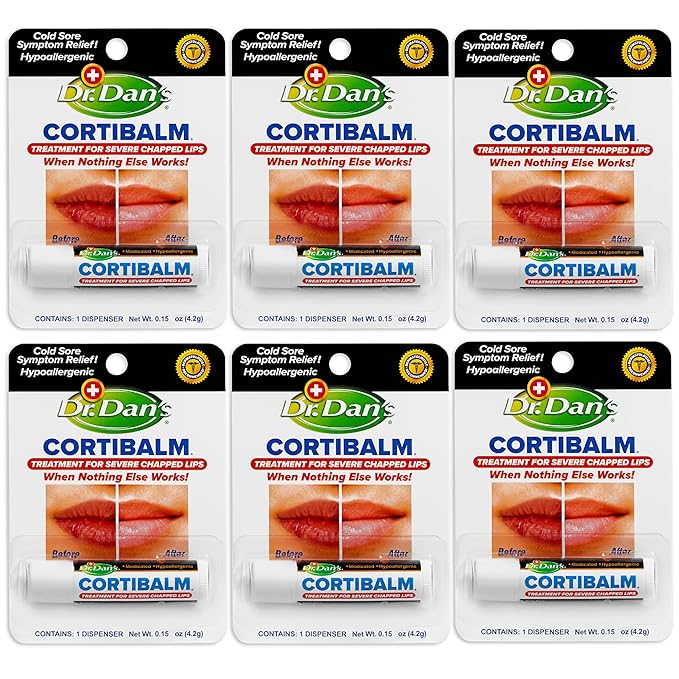 Dr. Dan's Cortibalm-6 Pack-for Dry Cracked Lips by DrDans