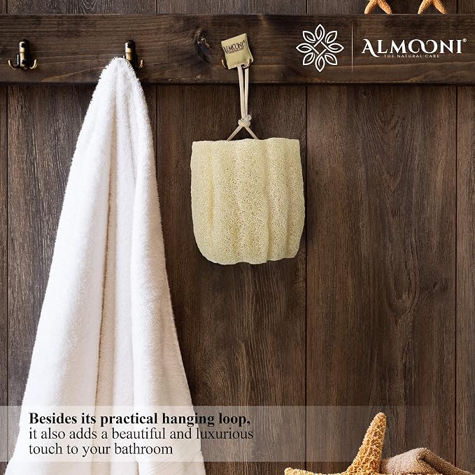 Almooni Egyptian Loofah Exfoliating Body Scrubber, Natural Real Egyptian Shower - Image 5