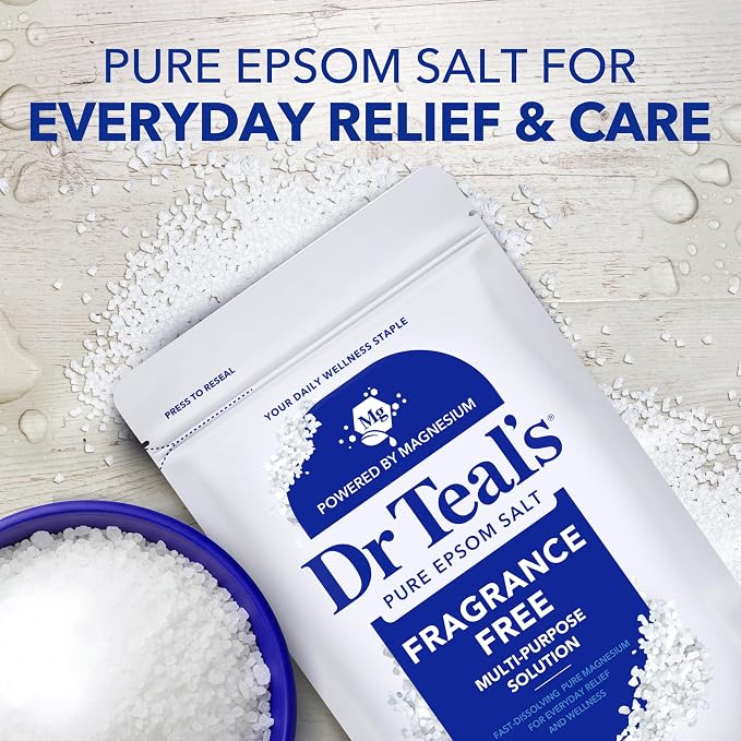 Dr Teal's Epsom Salt Magnesium Soak, Fragrance Free, 4 lbs - Image 4