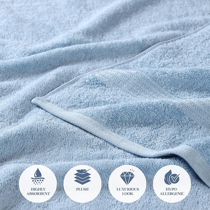 Superior Egyptian Cotton 6-Piece Towel Set, Bathroom Essentials, Towels - Image 8