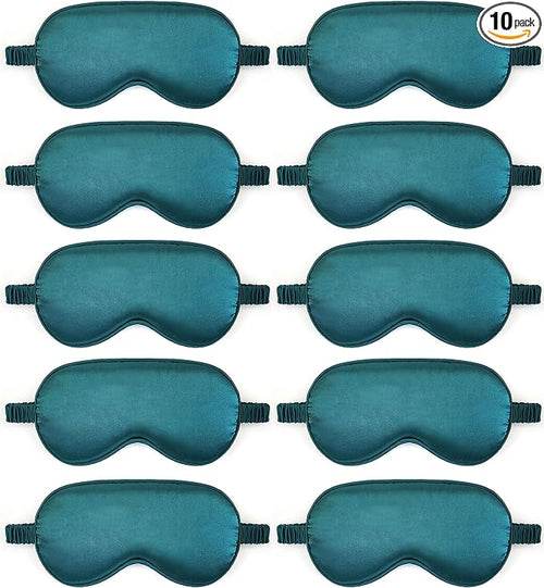 10 Pack Sleep Mask, Silk Eye Mask, by QISEQIRO