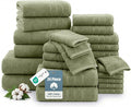 24-Piece Luxury Bathroom Towel Sets – 100% Cotton Bath Towel, 2 Bath Sheets by CasaPlatino