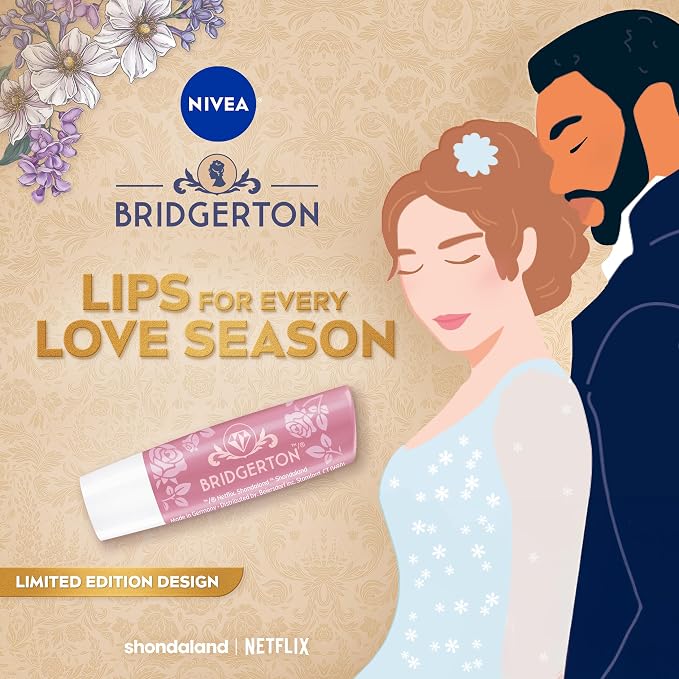 NIVEA Rose Meringue Lip Balm, Nourishing Lip Care, Bridgerton Limited Edition - Image 2