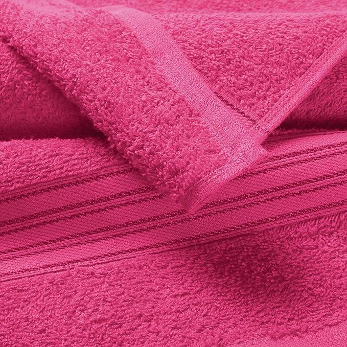 BOUTIQUO 100% Cotton 2 Pack Bath Towel Set 28x55, Eco-Friendly Large Bath Towels - Image 2