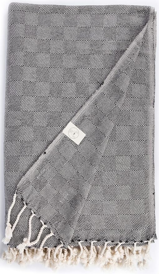Bersuse 100% Cotton Milas XL Throw Blanket by Bersuse