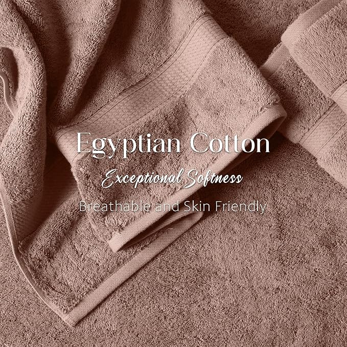 Superior Egyptian Cotton Pile 10-Piece Towel Set, Includes 2 Bath, 4 Hand - Image 5