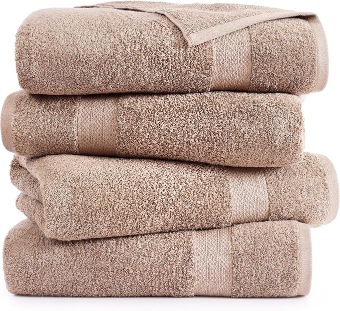 LANE LINEN 100% Pure Cotton Bath Sheets 4 Pack - Image 2