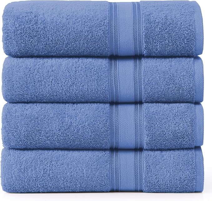 LANE LINEN 100% Cotton 4 Pack Bath Sheets by LaneLinen